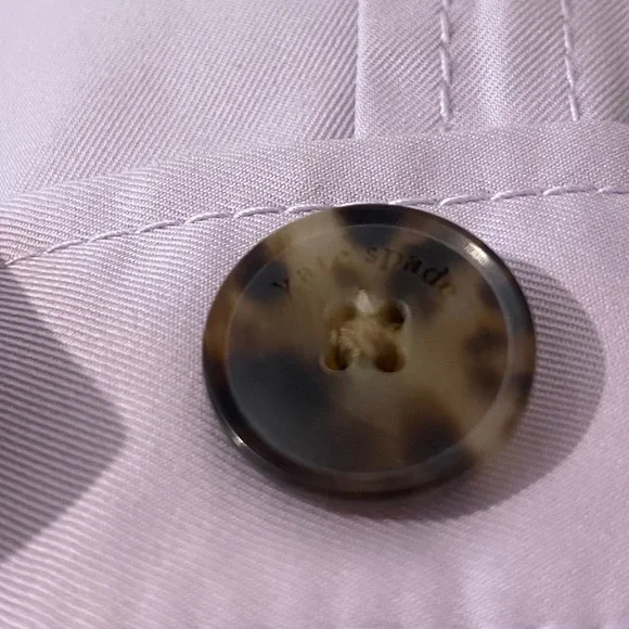 kate spade Lilac Trench Coat with Plaid Collar - Picture 5 of 12